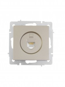 Lezard VESNA мех. роз. комп СУ 1 мест. титан (RJ45) (корп. ABS) 742-3788-139