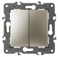 ЭРА 12 мех. выкл. (перекл.) СУ 2 кл. (перекрестный) 10А, 250В шампань автоклеммы 12-1112-04