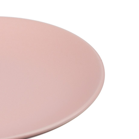 Тарелка закусочная 19см, тм MILLIMI розовый, керамика