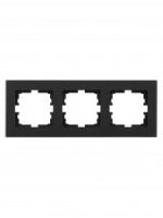 Lezard VESNA рамка акрил СУ 3 мест., гориз., черная матовая 742-5980-148