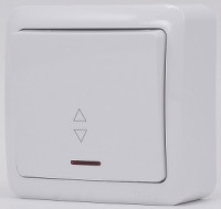 Lezard VIOLA выкл. ОУ 1 кл. (проходн., инд.) бел. (корп. ABS) 751-0200-114