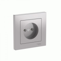 Systeme Electric ATLASDESIGN роз. СУ 1 мест., 16А (автоклеммы) АЛЮМИНИЙ ATN000340S (10!)