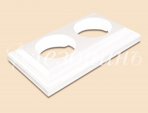 МЕЗОНИНЪ Рамка дерев. 2 мест. "Престиж", белый, для наруж. и внутр. монтажа GE70707-01