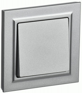 IEK BRITE выкл. СУ 1 кл. 10А, 230В, алюминий ВСР10-1-0-БрА BR-V10-0-10-K47-F