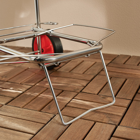 Тележка для сумок тм VETTA, металл, грузоподъемность 40кг, 95х35х46см, колеса d14см, хром