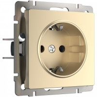 Werkel мех. роз. СУ 1 мест. 16A земля шторки (шампань) (WL11-SKGS-01-IP44 a040913)W1171111 a050858