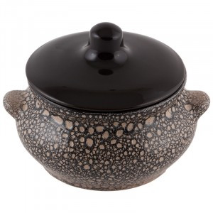 Горшок д/жаркого Лакомка с крышкой, 0,5л, 13*13*9,5см (кратно 24шт!!!) керамика, 6703 Mallony