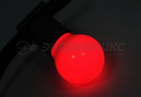Лампа св/д Neon Night шар G45 E27 1W 3LED красная матовая (д/гирлянды &quot;Белт Лайт&quot;) 405-112