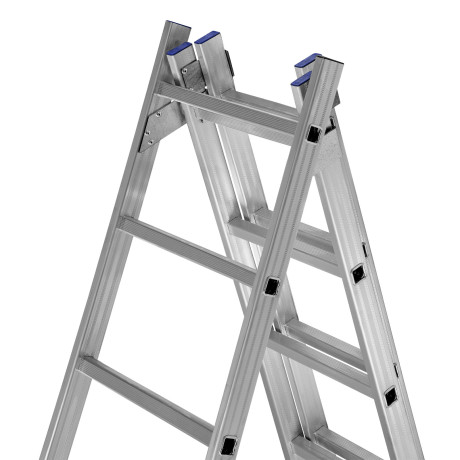 Лестница, 3 х 10 ступеней, алюминиевая, трехсекционная, Сибртех