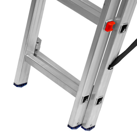 Лестница, 3 х 10 ступеней, алюминиевая, трехсекционная, Сибртех