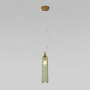 Eurosvet св-к подвес. 1x60W E14 355х80х1090 мет зеленый/латунь Siesta 50252/1 Умный дом a063658