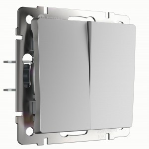 Werkel мех. выкл. СУ 2 кл. 10A самовозврат W1122406 (серебряный) a062574