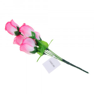 LADECOR Букет искусственных цветов в виде бутонов роз, 6 цветов