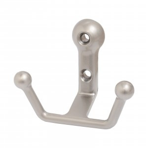 Крючок-вешалка мебельн 2-рожк StahlBuro 308 SN мат.никель Инд. уп. на подвесе(300,50)