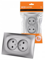 TDM Лама роз. СУ 2 мест. 10А серебр. металлик SQ1815-0224