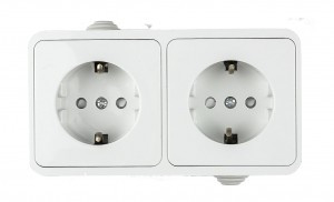 ASD/InHome AQUA роз. ОУ 2 мест. 16А бел. (земля, шторка, пласт. осн.,п/герм., IP44) 3123