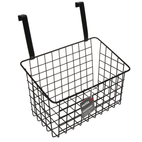 VETTA Корзина подвесная для кухонных шкафов, 25,5х14,5х27см, металл, черный цвет