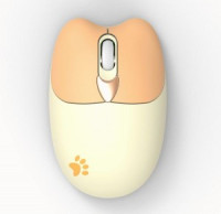 Perfeo мышь беспроводная оптич. &quot;KITTY&quot;, 4 кн, «Silent Click» DPI 800-1600, USB, жёлт, PF_B3404