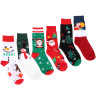 GALANTE Носки новогодние, р.25-27, 80% хлопок, 20% эластан, разноцветные