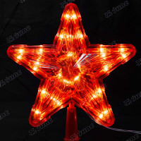 Макушка светодионая ЗВЕЗДА КРАСНАЯ /25см,30 лампочек/