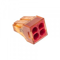 REXANT Экспресс-клемма СМК 773-604 с пастой, 4-проводная 0,75-4 мм2 (50 шт/уп) цена/шт 07-5275