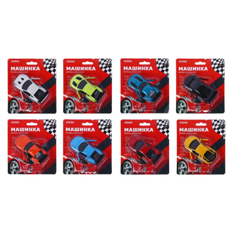 ИГРОЛЕНД Машинка, инерция, 1:64, откр. двери, металл, ABS, PS, PP, TPR, 11,2х13,2х2,5 см, 8 диз.