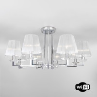 EUROSVET Люстра E14 8x40W 900x440 металл/серебро/хром/прозрачный Alegria 60125/8 a053976