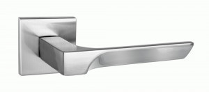 Ручка дверная компл.квадрат.основ. РЕНЦ Румо никель матовый INDH 325-03 slim SN