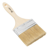 Кисть плоская &quot;Евро&quot; 4&quot;, натуральная щетина, деревянная ручка MTX