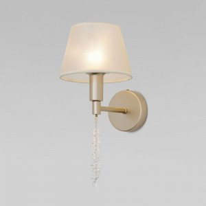 Eurosvet св-к бра E14 1x40W 213х165х350 золото мат./беж. Charuel 60148/1 Умный дом a064943