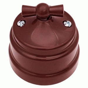 Bylectrica РЕТРО выкл. (поворотный) ОУ 2 кл. 10А коричневый (корп. ABS) А510-2292