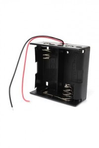 Батареечный отсек ROBITON Bh2xR20 с двумя проводами, 13120