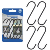 Крючки навесные &quot;Лофт&quot; 4 шт/уп, цена за уп 8,5*5,5см сталь эмаль (кратность 5!!!) 52-28 Мультидом