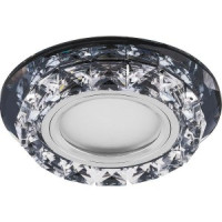 Feron св-к встр. MR16 GU5.3 подсветка св/д 4K круг прозрачный черный 100(60)x30 CD878 28822