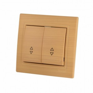 Lezard Мира выкл. СУ 2 кл. 10А (проходн.) ясень (корпус PC) 701-4747-106