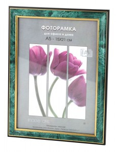 Фоторамка Interior Office пластик 285/267 21х30 малахит 1742