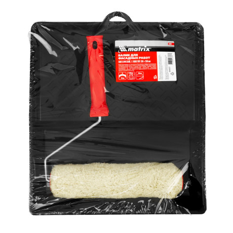 Набор, валик для фасадных работ синтетический, 250 мм, ворс 18 мм, D 36 мм, РАС, кювета 330 х 350 мм Matrix