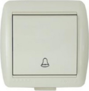 Lezard Ната кнопка звон. ОУ 1 кл. 16А крем. (корпус PC) 710-0300-103
