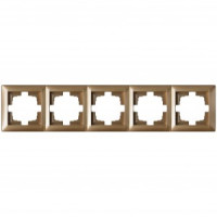 Bylectrica СТИЛЬ Рамка 5-х мест. бронза, (ЮЛИГ.735212.297 бронза)