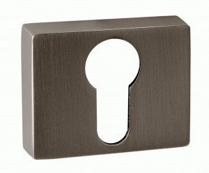 Накладка на цилиндр квадрат. PUERTO матовый черный никель INET AL 01 MBN