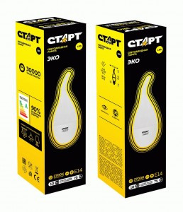 СТАРТ лампа св/д Свеча на ветру С37 E14 10W(800lm) 2700K 2K 125x37 мат пласт/мет тёпл свет WS 17267