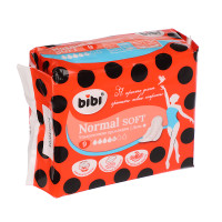 Прокладки гигиенические BiBi Normal Soft/Super Soft, 5 капель, п/э, 9/8шт