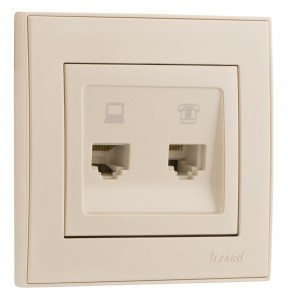 Lezard RAIN роз. компьют/телеф. СУ 1 мест. жемчужно-бел. металлик (корпус PC) 703-3030-143