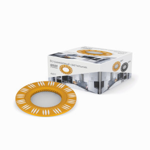 Gauss AL017 св-к встр. MR16 Круг 3 штриха 80(60)x25 Золото/Хром