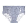 GALANTE Трусы женские макси с кружевом, р.52, 95%хлопок, 5%спандекс, цв.серый, НБ25-16