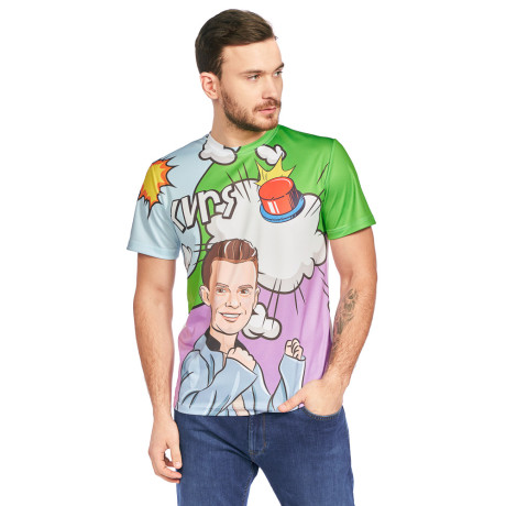 Футболка спортивная для взрослых "КИРЯ", размер 4XL, 100% полиэстер, 4 дизайна