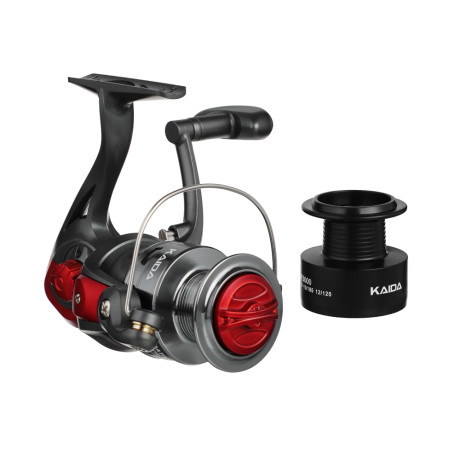 KAIDA Катушка Differ Red, 3000, 3+1, передний фрикцион, металл шпуля, доп. шпуля в компл.