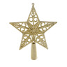 СНОУ БУМ Наконечник на елку “Звезда” 17,5 см, глиттер, золото, пластик