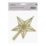 СНОУ БУМ Наконечник на елку “Звезда” 17,5 см, глиттер, золото, пластик