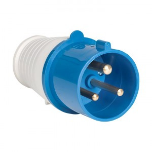 EKF силовая вилка CEE 023 переносная 2Р+РЕ 32А 220В IP44 ps-023-32-220